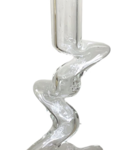 37” WATER PIPE WITH ROUND BOTTOM AND ZIG ZAG NECK DESIGN